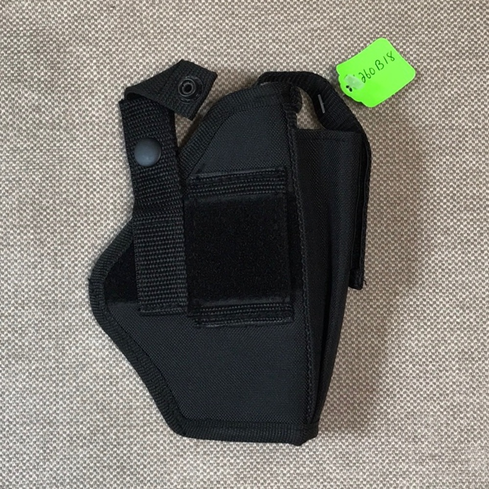 Black Ambidextrous Belt Holster with pouch Sz 18